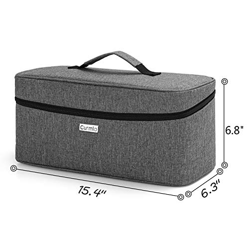 CURMIO Game Disc Holder Case, Storage Bag for Up to 24 Video Discs, Gray | Compatible with PS4/PS4 Pro/PS3/PS5/Xbox One/Xbox Series X/S Video Game Discs, Top Handle, Portable, Home and Travel Use - color: Gray
