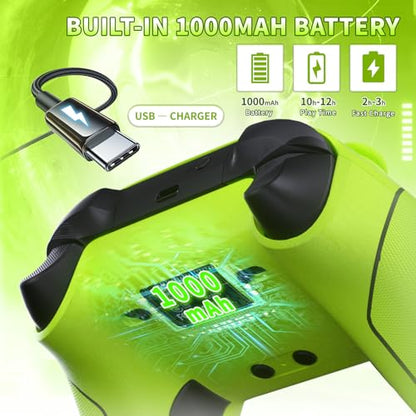 SZDILONG 2.4GHz Wireless Controller for Xbox Controller, Xbox One Series X|S Consoles, PC Windows, Steam, with hall effect sticks/7 Colors RGB Light/1000mAh Battery/Programmable/Turbo/3.5mm Audio Jack