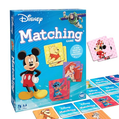 Wonder Forge Disney Matching Game - Fun Memory Game for Boys & Girls Ages 3 and Older - Featuring Classic Disney Characters - Preschool Learning Toy - size: 8 x 10.5 x 1.5 inches, style: Disney Classic Matching