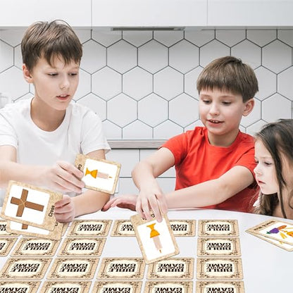 Hebayy Bible-Themed Matching Game, 80 PCS Bible Concentration Memory Cards for Christian 40 Pairs Biblical Character Cards Educational Toys for Kids, Adults - style: Bible
