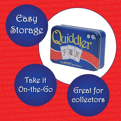 Quiddler Card Games for Kids - Collectors Tin, Playing Cards Word Games, 8+ | Collectors Tin, Award Winning, Family Game Night, Travel Games, Playing Cards Screen-Free - style: Quiddler
