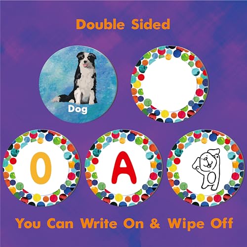 Hebayy Realistic Animal Matching Game, 50 PCS Round Animal Memory Matching Cards for Toddlers 25 Pairs Real Animal Memory Cards Educational Toys for Preschool Boys & Girls 4 5 6 Years Old - style: Real Animals-C（Round 3 inch）