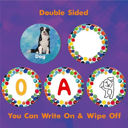 Hebayy Realistic Animal Matching Game, 50 PCS Round Animal Memory Matching Cards for Toddlers 25 Pairs Real Animal Memory Cards Educational Toys for Preschool Boys & Girls 4 5 6 Years Old - style: Real Animals-C（Round 3 inch）