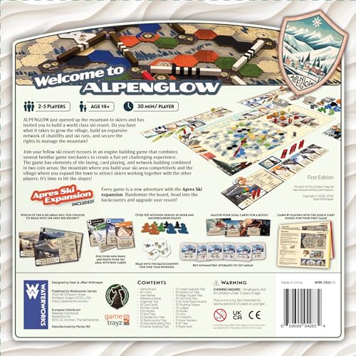 Alpenglow: The Ski Resort Board Game | Fun Strategy Game for Adults and Teens | 2-5 Players | Includes Apres Ski Expansion