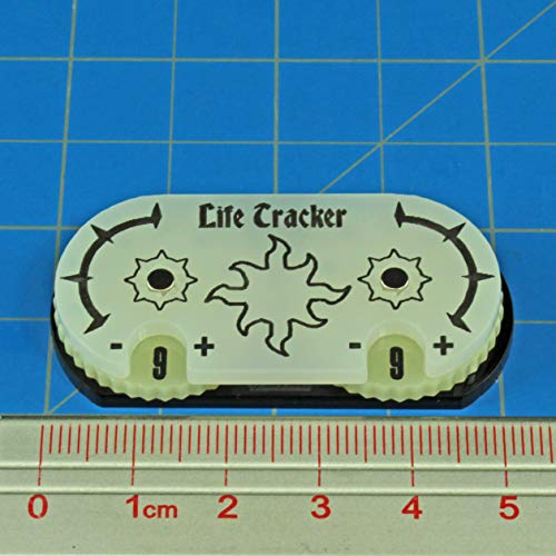 LITKO Life Counter Wheel | Compatible with Magic: The Gathering | White | 0–99 dual dial | 25x50mm | Translucent acrylic | Laser-engraved Plains symbol | Magnetic, pre-assembled | Fits deck boxes - color: White