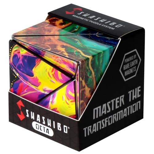 Shashibo Octa Magnetic Puzzle Toy, Sensory Fidget Toy for Adults & Kids, Stress Relief Fidget Toy for Puzzle Enthusiasts, Fidget Toys for Desk, Shape Shifting Puzzle Toy, 30+ Possible Shapes - color: Infinity, size: OCTA