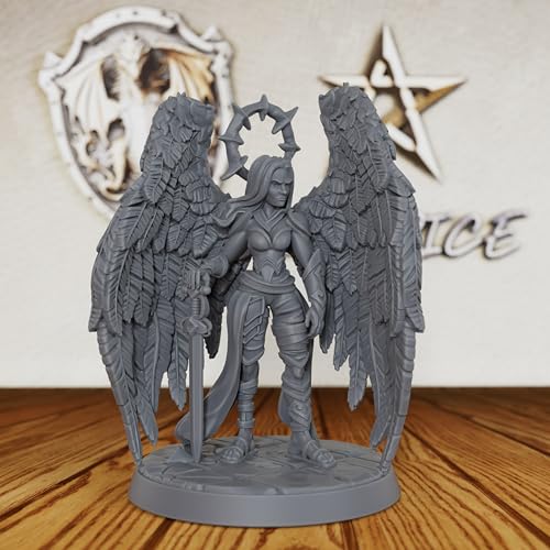AUSPDICE Dungeons and Dragons Celestial Guardian Miniature,Unpainted DND Minis, Tabletop RPG Game Fantasy Figure, Perfect RPG Gift for Role Playing Gamers & Divine Lore Enthusiasts- AS387