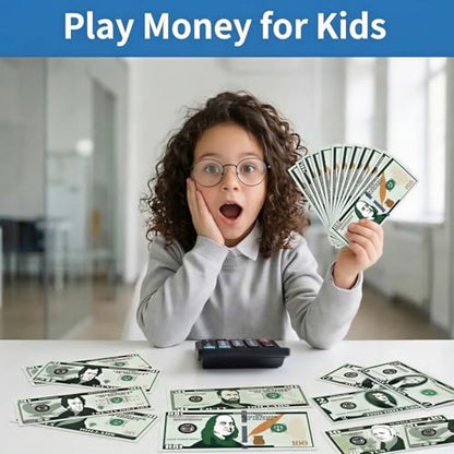 700Pcs Play Money Set for Kids – Educational Learning Bills for Teaching Math & Counting – Prop Fake Money Refill for Board Games & Cash Register Toy