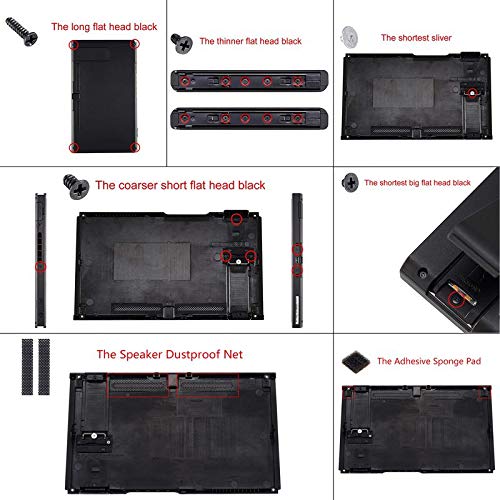eXtremeRate DIY Replacement Shell Buttons for Nintendo Switch, Soft Touch Back Plate for Switch Console, Custom Housing Case with Full Set Buttons for Joycon Handheld Controller - Scary Party - color: Scary Party