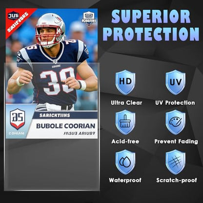 100 Counts Clear Penny Card Sleeves for Trading Cards, Plastic Soft Card Sleeves Card Protectors Fit for MTG Baseball Card, Sports Cards, Game Card Standard Cards - size: 100 PCS