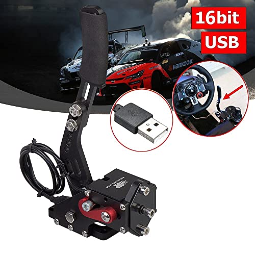 CNRAQR PC USB Handbrake and Racing Game Simulator Shifter 7+R H Gear for Logitech G29 G27 G25 G920 with Thrustmaster T300RS/GT - size: H Gear 7+R