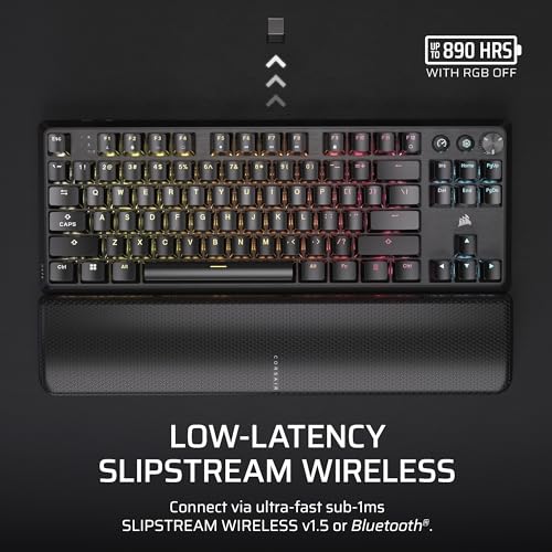Corsair K70 CORE TKL Wireless + Elgato Stream Deck Mini Bundle - Mechanical Tenkeyless Gaming Keyboard with Studio Controller for Zoom, Teams, PowerPoint, MS Office etc, Compatible with PC/Mac