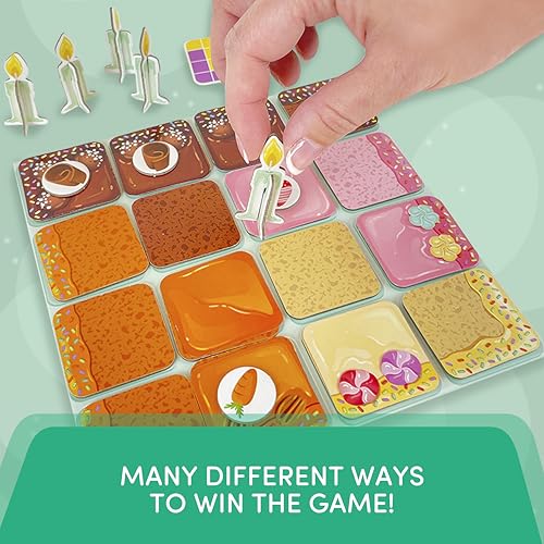 Foxmind Icing On The Cake Quick Food Board Game, Kids Strategy Board Games for Ages 8 and Above, 15 Minute Kids Board Games for Two Players or More, Fun Family Night Board Game