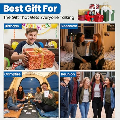 The Gibberish Guess Game Standard Playing Cards, Funny Word Games for Teens | Road Trip Travel Size Game, Family Friendly, Jibberish Silly Game Portable for Car Trip Activities, Boredom Buster for Kids