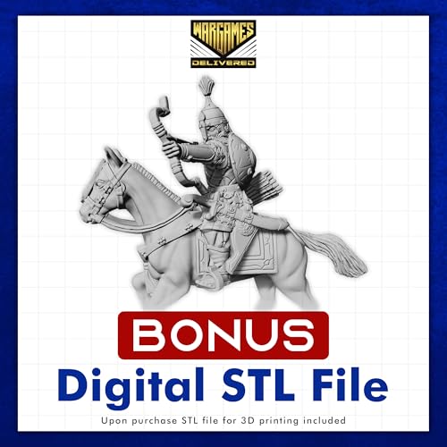 Wargames Delivered - Victrix Early Imperial Roman Cavalry Set with Bonus Miniature STL Download - 16 Highly Detailed 28mm Miniatures with Javelins, Shields, and Campaign Gear for Roman Wargaming