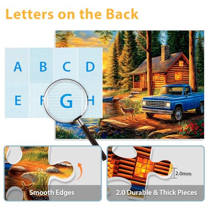 300 Piece Jigsaw Puzzle for Adults, Deer Forest Puzzles 300 Pieces for Adults Fit Together Perfectly, Challenging Puzzle for Friends Family Activity Game Nights- Finished Size 20.5×15 - style: Deer