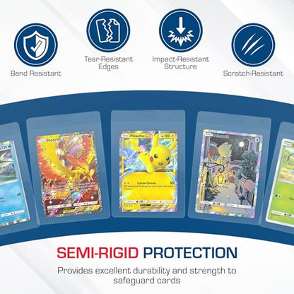 BCW Semi Rigid Card Holder #1 | 2000 Pack | Semi Rigid Card Sleeves for Grading Submissions | Protective Holders for Sports & Trading Cards - size: 2000 Pack