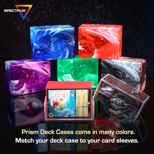 BCW Prism Deck Case - Jade Green | Holds 50 Double-Sleeved or 60 Single-Sleeved Cards | Secure Snap Closure | Compatible Collectible Card Bins | TCG Storage Box - color: Jade Green