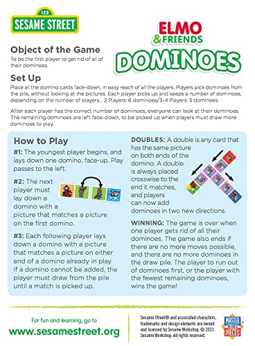 MasterPieces Kids Games - Sesame Street Picture Dominoes - Game for Kids and Family - style: Sesame Street