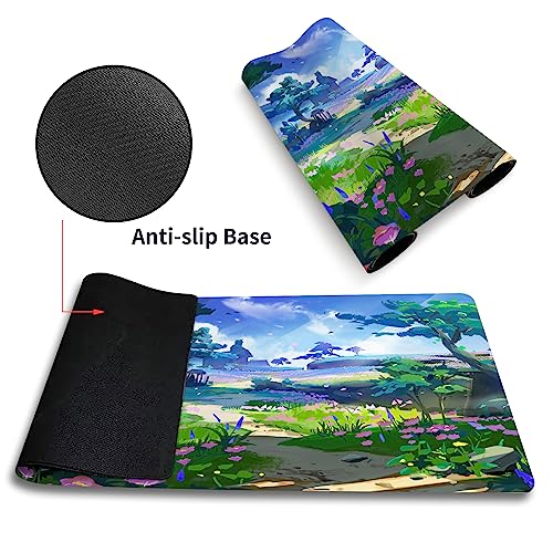 MTG Playmat Forest, TCG Game Play Mat for MTG Landscape Trading Card Smooth Cloth Surface Mousepad Battle Game 23.6X 13.7 inches - color: Mtg Playmat 4