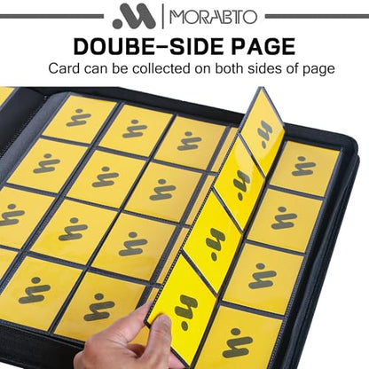 Card Binder 20 Pocket,Trading Card Binder Holds up to 2000 Cards with 50 Sleeves,Zipper Card Holder Album Compatible with TCG Card/Game Cards/Sports Card - color: Light Blue, size: 20 Pocket 2000
