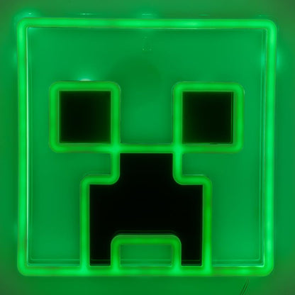 Creeper Iconic LED Wall-Mountable Light Officially Licensed Minecraft Room Decor for Boys and Girls, Gamer Night Light in Vibrant Green - Paladone