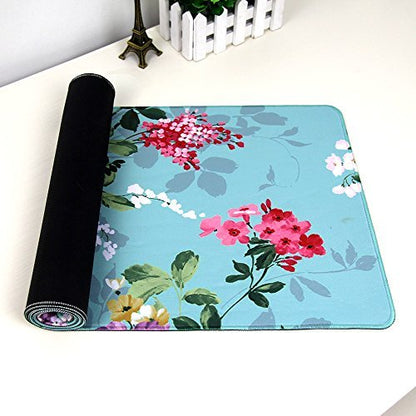 LIEBIRD® Extended XXL Gaming Mouse Pad - Portable Large Desk Pad for Laptop - Non-Slip Rubber Base (Peony) - color: Peony