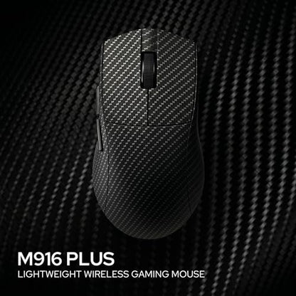 Redragon M916 Plus Carbon Fiber Tri-Mode Gaming Mouse, 49G Ultra-Light 45K DPI Mouse w/Ergonomic Natural Grip Build, Full Programmable Buttons, Software Supports DIY Keybinds & DPI - color: Carbon Fiber, style: 1K Hz