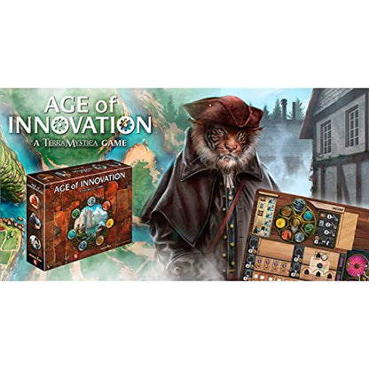 Capstone Games: Age of Innovation - A Terra Mystica Game, Faction Strategy Board Game, Ages 14+, 1-5 Players, 40 Min - style: Age of Innovation