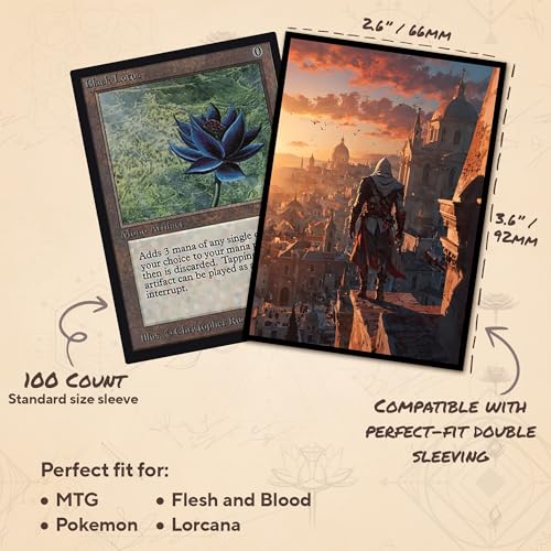 Brotherhood's Rise - MTG Card Sleeves, 104ct, Standard Size, Smooth | Perfect for Double Sleeving, Smudge Resistant Matte Back, Standard 66x92mm - Compatible with Magic The Gathering & TCG Cards - color: Brotherhood's Rise, size: Smooth