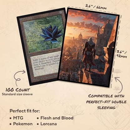 Brotherhood's Rise - MTG Card Sleeves, 104ct, Standard Size, Smooth | Perfect for Double Sleeving, Smudge Resistant Matte Back, Standard 66x92mm - Compatible with Magic The Gathering & TCG Cards - color: Brotherhood's Rise, size: Smooth