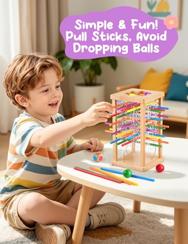 Montessori Wooden Board Game, Educational Math Toy for Kids Ages 4-6 | Fine Motor Skills Toy for 3+ Year Old Girls and Boys, Classic Table Game for Family Night Gift for Boys and Girls