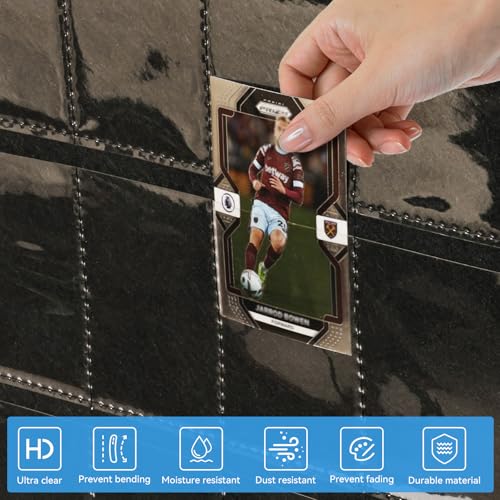 36 Cards Display Case - 35PT Graded Sports Card Frame - with PVC Protection & Clear View for Baseball Football Basketball Trading Card Wall Display, Natural - color: Natural