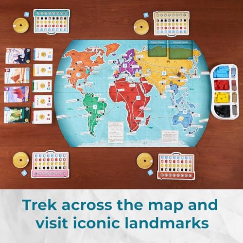 Underdog Games Trekking the World 2nd Edition - Award-Winning Board Games for Kids & Adults Ages 12+ - Easy-to-Learn Strategy Journey for Globetrotters, Perfect for Family Game Night & Educational Fun