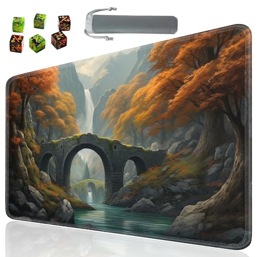 Board Game for TCG Playmat Table Mats Games Size 60X35 cm Mousepad Compatible for MTG RPG CCG Trading Card Game Play mats with 6 Dice (Playmat 137) - color: Sotw-playmats-1-137