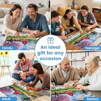 500 Pieces Jigsaw Puzzles Farm Animal Puzzle for Adults Seniors 20.5x15 in | Playing on Rainy Puzzle 500 Pieces, Gift for Birthday, Home Decor - style: Animal Farm