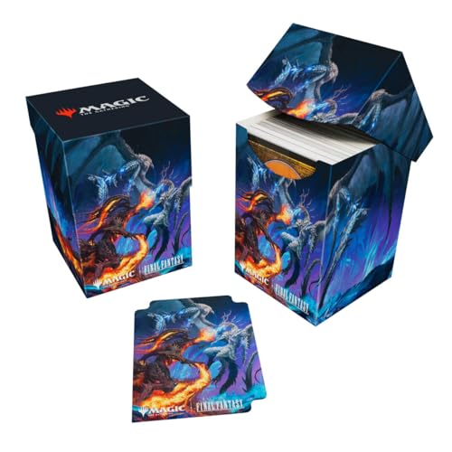Ultra Pro - Final Fantasy x Universes Beyond Bahamut and Ifrit (Gift Bundle Packaging) 100+ Deck Box for Magic: The Gathering - style: Bahamut and Ifrit