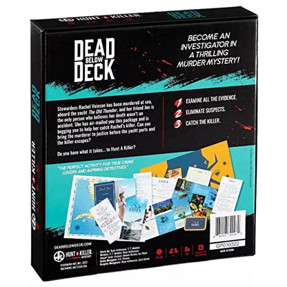 Hunt A Killer: Dead Below Deck, Solve a Murder on a Yacht, Mystery Box Game for True Crime Fans, Murder Mystery Game for Adults, Play True Detective and Crack Unsolved Mysteries, Designed for Ages 14+ - style: Dead Below Deck