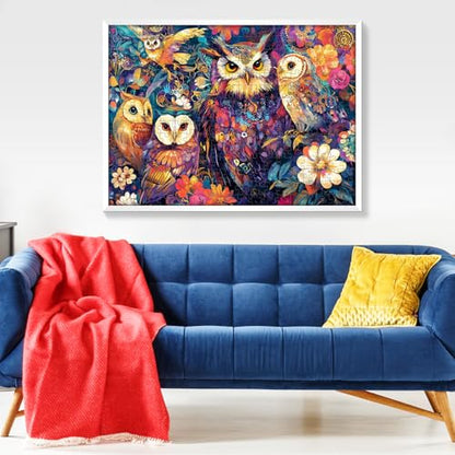 300 Pieces Owl Puzzle for Adults, Bird Puzzle 300 Pieces Recycled Cardboard Jigsaw Puzzles for Adults, Family Challenging Game Home Decor Gift Toy for Teens Kids Seniors 20.5×15 in - style: Owls