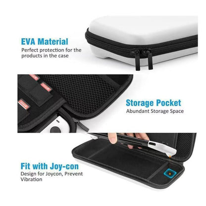 For Nintendo Switch OLED/Switch Hard Carrying Case, 10 Game Card Slots, ABS Hard Shell, Portable Travel Bag with Handle, Shockproof & Waterproof Protective Storage Pouch for Console, Joy-Cons - size: For Nintendo Switch 1