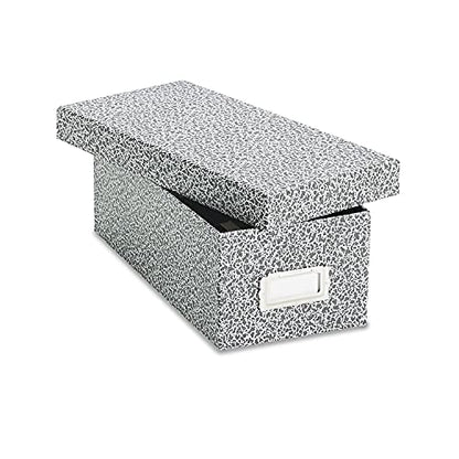Oxford 40588 Reinforced Board Card File, Lift-Off Cover, Holds 1,200 3 x 5 Cards, Black/White - size: 3" x 5"