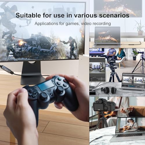 4K 30FPS HDMI Video Capture Card,Video Recording Card HDMI USB 3.0 for Gaming Live Streaming TV Recorder, for Windows Android Mac OS System VLC,OBS,Amcap,PS5,Switch,Xbox