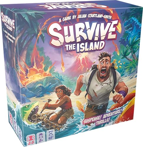 Survive The Island Board Game (2024 Edition) | Thrilling Escape Adventure with New Monsters! Fun Strategy Game for Kids & Adults, Ages 8+, 2-5 Players, 45 Mins