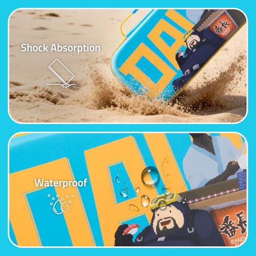 FUNLAB Switch 2 Carrying Case Compatible with Nintendo Switch 2/1/OLED, Portable Hard Shell Switch Carry Case with 10 Game Card Slots for Travel, Dave the Diver Official Licensed, Sky-Blue - color: Sky-Blue
