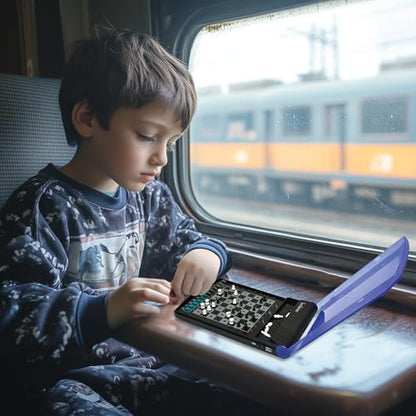 Lexibook, Electronic Travel Chess Set, LCG500 | 32 pieces, 64 difficulty levels, 1-2 players, Strategy game - style: LCG500
