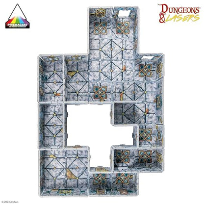 Dungeons & Lasers Prepainted Terrain Sets for DND and Tabletop RPG Games - 5E Compatible with 28mm-32mm Scale Miniatures - Modular Design for Fast Assembly (Halls of Ancestors) - style: Halls of Ancestors