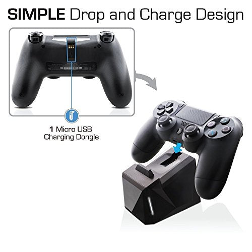Nyko Charge Block Solo - Controller Charging Station with Patented Charge Dongle and Micro-USB/AC Power Cord for PlayStation 4 - style: Solo