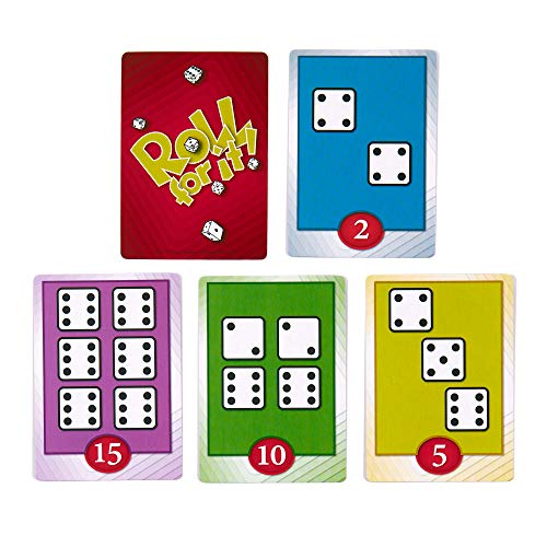 Calliope Roll for It! Red Edition, Fast Dice Rolling Card Game, 2-4 Players | Race to 40 Points, 15 to 20 Minute Gameplay, Combine with Purple Edition for up to 8 Players, For Friends and Family Ages 8+ - color: Red