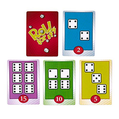 Calliope Roll for It! Red Edition, Fast Dice Rolling Card Game, 2-4 Players | Race to 40 Points, 15 to 20 Minute Gameplay, Combine with Purple Edition for up to 8 Players, For Friends and Family Ages 8+ - color: Red