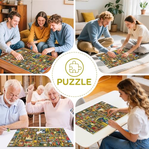 Jigsaw Puzzle 500 Piece for Adults,Unique Magical Fantasy Bookstore Puzzles | Bookstore Themed Puzzles Letter on Back,Nterlock Perfectly Frameable,Fun Challenging Perfect Birthday Party Gifts, 20.5x15 In - style: store